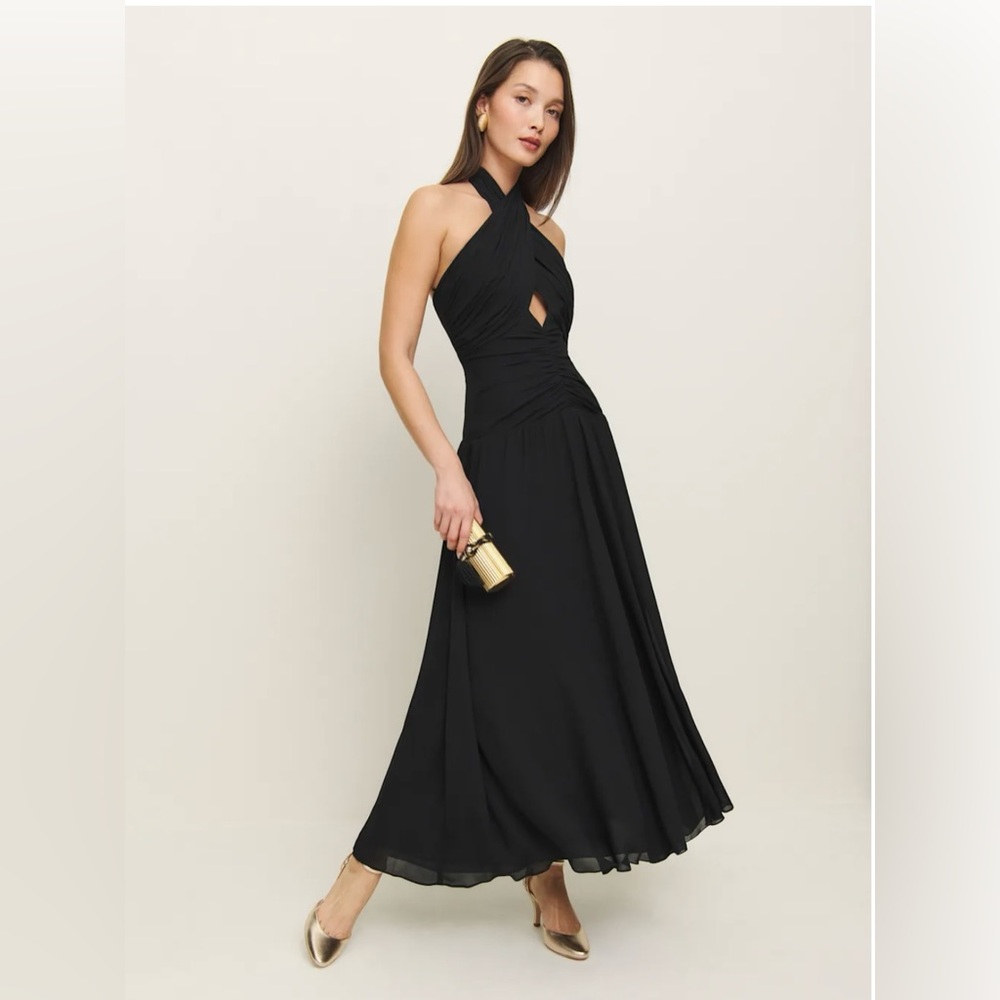 Reformation Cari Dress Black - Size 4 NWT